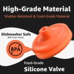 Jmoe USA Improved Lid for Gatorade Water Bottle | Fits Squeezable 32 oz and 30 oz Versions | Faster Flow Valve and Easy Twist Grip | Made with Food-Grade Materials (2-Pack) - Image 8