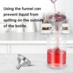 6Pcs 1OZ Small Clear Glass with Lids and Funnels, 30ml Boston Round Glass Bottles, Mini Bottles, Perfect for Diy Essential Oils, Perfumes, Whiskey and Juices (6) - Image 5