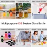 6Pcs 1OZ Small Clear Glass with Lids and Funnels, 30ml Boston Round Glass Bottles, Mini Bottles, Perfect for Diy Essential Oils, Perfumes, Whiskey and Juices (6) - Image 6