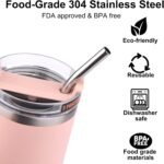 AIERSA Metal Straws for 40oz Tumbler Replacement,12 Inch Reusable Stainless Steel Straw Compatible Stanley Cup, 6pcs Large Straws with Cleaning Brush for Stanley Cup Accessories - Image 5