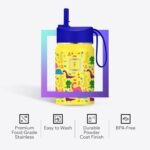 IRON °FLASK Kids Water Bottle - Straw Lid, 20 Name Stickers, Vacuum Insulated Stainless Steel, Double Walled Tumbler Travel Cup, Thermos Mug - Iron Shark, 10 Oz - Image 6