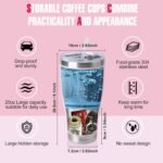 BarGifts 20oz Hidden Safe Water Bottle, Stainless Steel Secret Bottle with Hidden Compartment, Keeps Your Valuables Safe Like Money, Keys, and Jewelry - Pink - Image 3