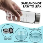 Glass Juice Water Bottles 2 Pack 20 OZ,Wide Mouth Glass Water Bottles with Lids and Sleeve,for Juicing, Smoothies, Milk, Protein, Reusable, Leak Proof, Shaker bottle - Image 5