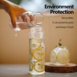 Glass Juice Water Bottles 2 Pack 20 OZ,Wide Mouth Glass Water Bottles with Lids and Sleeve,for Juicing, Smoothies, Milk, Protein, Reusable, Leak Proof, Shaker bottle - Image 6