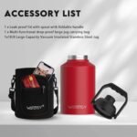 WATERSY 1 Gallon Water Bottle Insulated(Cold for 48 Hrs),BPA Free&Leak Proof,128oz Stainless Steel Water Jug,Big thermo,Large Water Bottle with Handle for Gym,Hiking,Camping&Travel,Red - Image 7