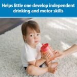 Dr. Brown's Milestones Straw to 360 Convertible Toddler Training Cup Set with Interchangeable Silicone Straw and 360 Degree Cup Lids, Pink Coral, 10 oz/300 mL, BPA-Free, 9m+, 2-Pack - Image 7