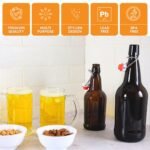 FastRack Swing Top Bottles | 33 oz – Pack of 12 | Amber Flip Top Glass Bottles for Home Brewing, Carbonated Drinks, Kombucha, Fermentation, Water | Food Grade – ECO Friendly - Image 6
