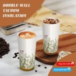 Wildflowers Insulated Coffee Tumbler with Lid Floral Stainless Steel Travel Coffee Mug Spring Summer Vacuum Insulated Reusable Cup Water Bottle - Image 4
