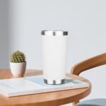 20oz Tumbler with Lid Stainless Steel Insulated Tumblers Travel Coffee Tumbler Bulk Double Wall Vacuum Insulated Water Cup Christmas Gifts for Women Men Her Him Home Office (White, 1pack) - Image 7