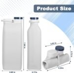 Collapsible Water Bottle,Reusable Foldable BPA Free Silicone Water Bottle,Portable Leakproof Sport Cup for Running Traveling Hiking Camping Lightweight Durable 20 oz (Grey) - Image 4