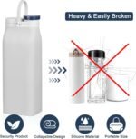 Collapsible Water Bottle,Reusable Foldable BPA Free Silicone Water Bottle,Portable Leakproof Sport Cup for Running Traveling Hiking Camping Lightweight Durable 20 oz (Grey) - Image 7