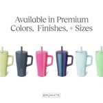 BrüMate Era 20 oz Tumbler with Handle and Straw | 100% Leakproof Insulated Tumbler with Lid and Straw | Made of Stainless Steel | Cup Holder Friendly Base | 20oz (Blue Agave) - Image 4