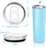 20 oz Skinny Tumbler Replacement Lids Spill Proof Splash Resistant Lids Covers for 2.76in Cup Mouth Compatible with YETI Rambler and More Tumbler Cups (20 oz, 2 Pack) - Image 3
