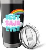 Saja - Best Saja Ever - Rainbow Cute Girl Saja Stainless Steel Insulated Tumbler - Image 6