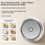 Mini 7 oz Stainless Steel Insulated Vacuum Water Bottle, Cute Small Thermoses, Flask, Leak Proof,Keeps Drink Cold and Hot - Blue - Image 5