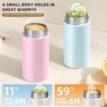 Mini 7 oz Stainless Steel Insulated Vacuum Water Bottle, Cute Small Thermoses, Flask, Leak Proof,Keeps Drink Cold and Hot - Blue - Image 7