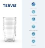 Tervis Clear & Colorful Tabletop 10oz Made in USA Double Walled Insulated Tumbler Travel Cup Keeps Drinks Cold & Hot, 10oz - 4pk, Clear - Image 3