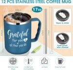 Umigy 12 Pcs Employee Appreciation Coffee Mug Gift Bulk Thank You 17oz Drinking Cup Stainless Steel Insulated Travel Tumbler Valentines Office Gifts for Coworker Staff Nurse Women Teacher - Image 3