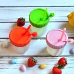 Youngever 8 Pack Kids Glass Jars With Straws, 6 Ounce Cups for Toddler, Mason Jars With Airtight Lids (8 Rainbow Colors) - Image 5