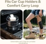 Insulated Coffee Tumbler 20oz with 3D Print Design, Ceramic Travel Mug with Lid and Straw, Double Wall Vacuum Leak Proof Tumbler for Hot/Iced Coffee, Tea, Women/Men,Gift - Image 6