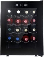 20 Bottle Wine Cooler - Free Standing Single Zone Fridge and Chiller with Slide-Out Shelf Smart Touch Temperature Control Range: 12-18°C 48 Liter Capacity Freestanding Mini Wine Cabinet - Image 3