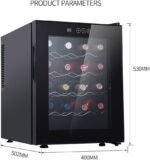 20 Bottle Wine Cooler - Free Standing Single Zone Fridge and Chiller with Slide-Out Shelf Smart Touch Temperature Control Range: 12-18°C 48 Liter Capacity Freestanding Mini Wine Cabinet - Image 4