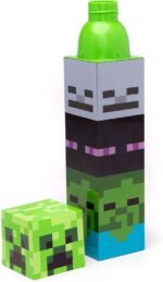 Minecraft Water Bottle GREEN OR RED Kids Mobs Torch Sports Travel Mug Flask 650ML - Image 5