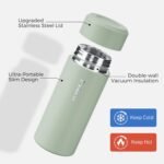 【Upgraded】Exllena Small Insulated Water Bottle 8 oz/250ml– Mini Insulated Water Bottle for Hot & Cold Drinks, Perfect Small Water Bottle for Travel, Purse...(Sage Green) - Image 4