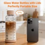 16 oz Glass Juice Bottles with Lids, 6 Pack Borosilicate Glass Bottles with Stainless Steel Lid - Reusable, BPA-Free for Juicing, Smoothies, Infused Water & Protein Drinks, Leakproof, Clear - Image 7
