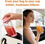 16 oz Glass Juice Bottles with Lids, 6 Pack Borosilicate Glass Bottles with Stainless Steel Lid - Reusable, BPA-Free for Juicing, Smoothies, Infused Water & Protein Drinks, Leakproof, Clear - Image 8