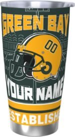 Custom Green Bay Tumbler Gifts for Men Women Fans Personalized Name Number Cup Coffee Mug Travel Tumbler - Image 10