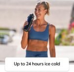 Takeya Actives Water Bottle with Spout Lid - Bottle with Double Stainless Steel Insulation - Dishwasher Safe & BPA-Free - Bottle with Spout Lid & Removable Bumper - 22 oz, Onyx - Image 7