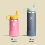 Hydro Flask Kids Water Bottle for School - Stainless Steel and Insulated with Straw Cap - 18 Oz in Koala - Image 7