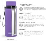 London Sip 25 oz Multi-Purpose Tea Infuser Mug – Fruit Infuser Water Bottle for Hot and Cold – Double Wall Stainless Steel Insulated, Purple - Image 3