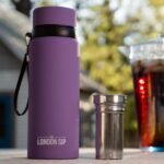 London Sip 25 oz Multi-Purpose Tea Infuser Mug – Fruit Infuser Water Bottle for Hot and Cold – Double Wall Stainless Steel Insulated, Purple - Image 4