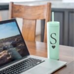 Letter S Personalized Initial Gifts for Women Men 16oz Double Wall Mint Plastic Skinny Tumbler Monogrammed Matte Slim Cup Wedding Graduation Birthday Gift (S) - Image 6