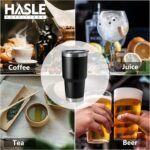 HASLE OUTFITTERS 30oz Stainless Steel Tumbler, Double Wall Vacuum Insulated Travel Mug Tumbler, Durable Insulated Coffee Mug, Gift Box Set (Black, 4) - Image 6