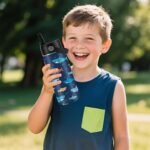 Shark Gift for Kids - 16oz Kids Water Bottle with Straw Lid, Stainless Steel Insulated Tumbler, Leak Proof, BPA - Free, Sport Bottles for School, Travel, Sea Fishes Children Birthday Gift Cup (1pc) - Image 7