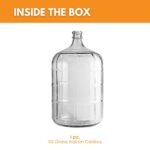 FastRack 5 Gallon Glass Carboy | Clear Italian Glass Fermenter for Wine & Beer Brewing, Home Fermentation Container | Durable Jug for Storage or Aging, Fits #7 Stopper (Not Included) - Image 3