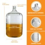 FastRack 5 Gallon Glass Carboy | Clear Italian Glass Fermenter for Wine & Beer Brewing, Home Fermentation Container | Durable Jug for Storage or Aging, Fits #7 Stopper (Not Included) - Image 4