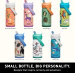 CamelBak Thrive Flip Straw Kids Bite Valve Stainless Steel Water Bottle Ocean Life, 12oz - Image 4