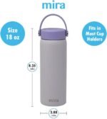 MIRA 18 oz Tea Infuser Thermo - Stainless Steel Travel Bottle with Removable Strainer for Loose Leaf Tea - Insulated Hot & Cold Brew Steeper - Heather - Image 7