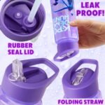 KPop Demon Hunters Officially Licensed Huntrix Water Bottle for Girls, 25oz Leak Proof with Straw Lid, Gifts for Girls - Image 5