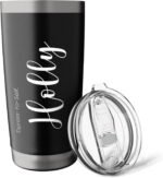 Holly Name Personalized Coffee Pun Travel Mug Stainless Steel Insulated Tumbler - Image 6
