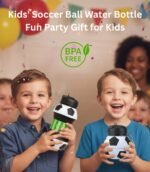Kids Water Bottle 18oz Collapsible Silicone Soccerball Degine BPA Free, Food Grade, Leak Proof, Sports Bottle with Carabiner Clip, Gift for Hiking, Gym, School, Sports & Travel - Image 3