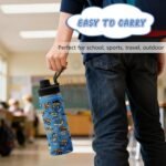 Truck Gifts for Boys, 18 oz Stainless Steel Water Bottles with 2 Lids, Insulated Water Bottle with Straw, Truck Cups for Travel Sports Outdoor, Birthday Christmas Gifts for Boys Truck Lovers - Image 7