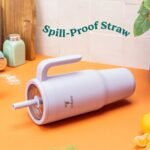 REDUCE Chiller Vacuum Insulated 40 oz Tumbler with Spill-Proof Silicone Straw - Sustainable Tritan Lid with Water Intake Markers - Soft Sit Base Travel Mug - Dishwasher Safe - Cosmetic Pink - Image 6