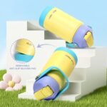 Kids Insulated Water Bottle, 12 oz BPA-FREE Double Wall Vacuum Tumbler 18/8 Stainless Steel Leak Proof Kids Cups with Straw for School Travel Boys Girls (Yellow) - Image 7