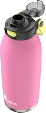 Bubba Radiant Stainless Steel Water Bottle with Push-Button Chug Lid 40oz, Rubberized Azalea - Image 4