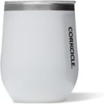 Corkcicle Stemless Wine Tumbler - Keeps Drinks Cold for 6 Hours - Triple-Insulated Stainless Steel - Non-Slip Base - Summer Drinkware Gift - Keeps Drinks Ice Cold - 12 oz - Gloss White - Image 5